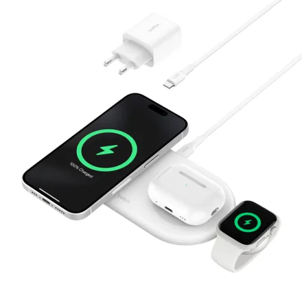 Carregador Belkin 3 In 1 QI2 iPhone Watch Airpod