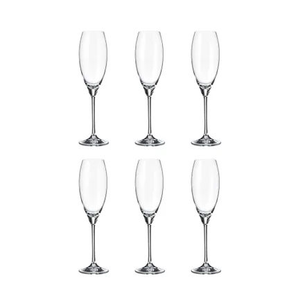 Set Copas Champan Bohemia Carduelis 6 Piezas 290ml