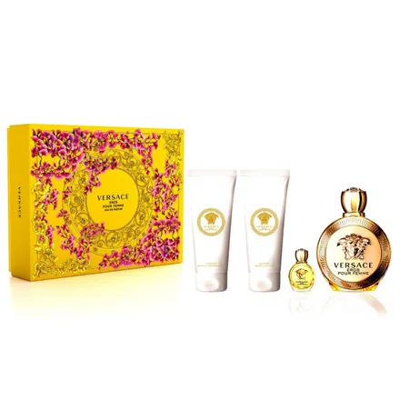 Gianni Versace Eros Pour Femme Parfum Plus Shower Gel Body Lotion 100ml 5ml