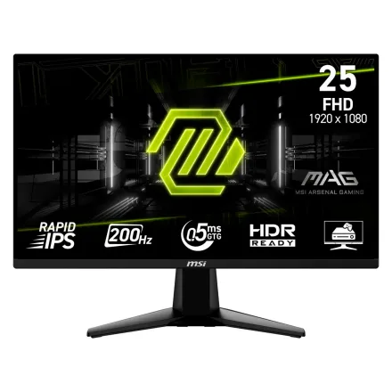 Monitor Gamer MSI MAG255F Full HD 200Hz IPS + Mouse - Preto
