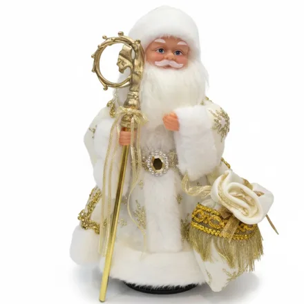 Adorno Navideno Papa Noel JT25 Baston Musica