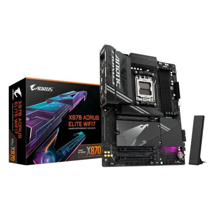 Placa Mae Gigabyte X870 Aorus Elite 7 Ddr 5 Socket AM5 Chipset Atx