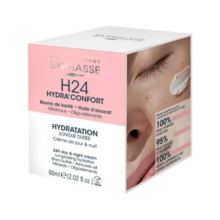 Crema Facial Byphasse H24 Hydra Confort 60ml