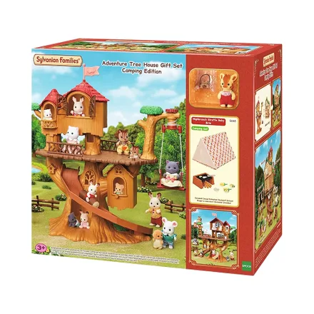 Juego Epoch Sylvanian Families Adventure Tree House Gift Set Camping 5668
