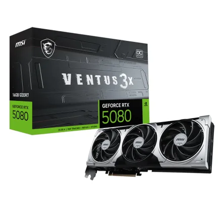 Placa Video Msi Ventus 3X Oc Plus Geforce Rtx 5080 Gddr 7 912 V531