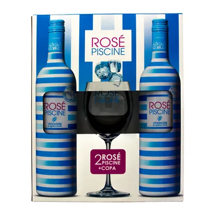 Vino Rose Piscini 2 Botellas Copa 750ml