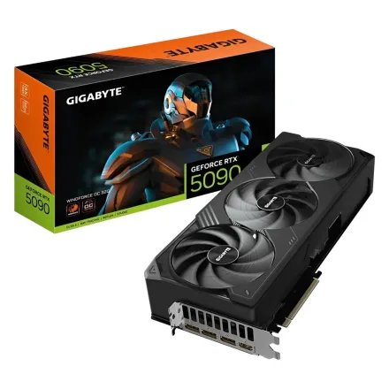 Placa Video Gigabyte Windforce Oc Geforce Rtx 5090 Gddr 7 Gv 32GD 32GB
