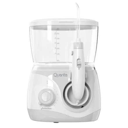 Irrigador Bucal Quanta Pulseclean 10 Niveis Pressao Bivolt Branco Cinza 600ml