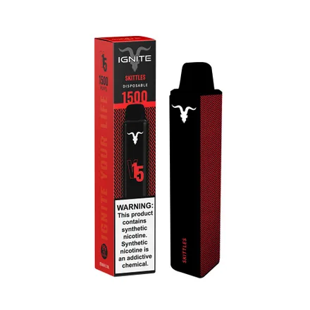 Vape Descartavel Ignite V15 1500 Puffs Sweet Fruit Candy Skittles 5 Nicotina