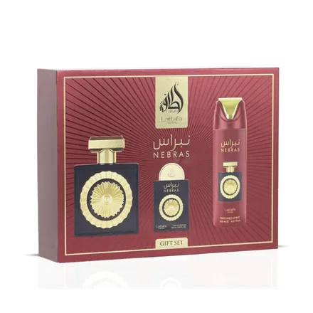 Lattafa Nebras Eau Parfum Plus Desodorante 100ml 200ml 20ml