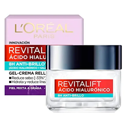 Gel Crema Loreal Revitalift Acido Hialuronico Antibrilho 50ml