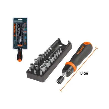Destornillador Cricket Puntas Truper 24 Piezas