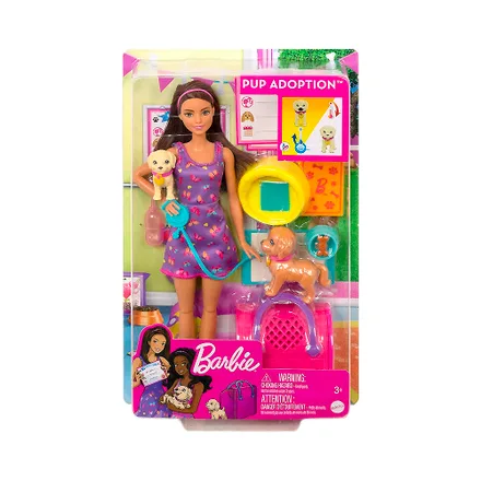 Muneca Mattel Barbie Pup Adoption Playset Doll Hkd 86
