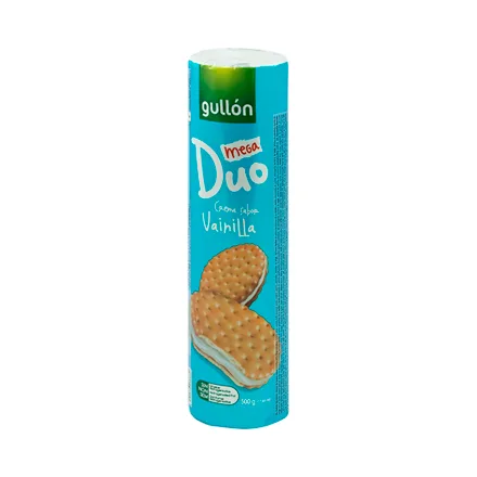 Galletita Gullon Mega Duo Crema Vainilla 500 Gr