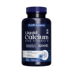 Calcio Vitamina D3 Earth Creation 60 Softgels