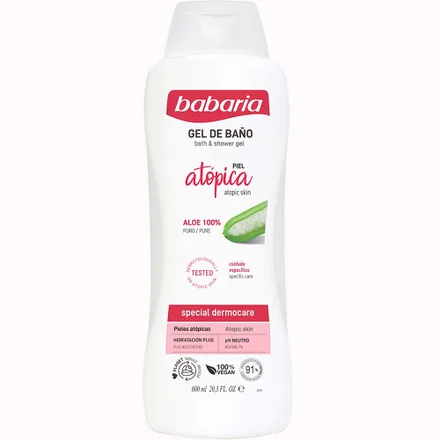 Gel Banho Babaria Pele Atopica 600ml