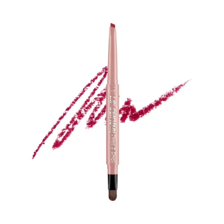 Lápiz Delineador De Labios J.Cat Contour Pencil & Brush Lcp202 Garnet Red 0,22 Gr