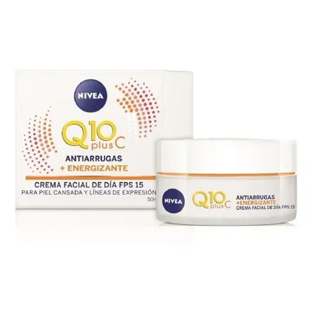 Nivea Q10 Plus Creme Facial Antiarrugas Energizante Dia Fps 15 50ml