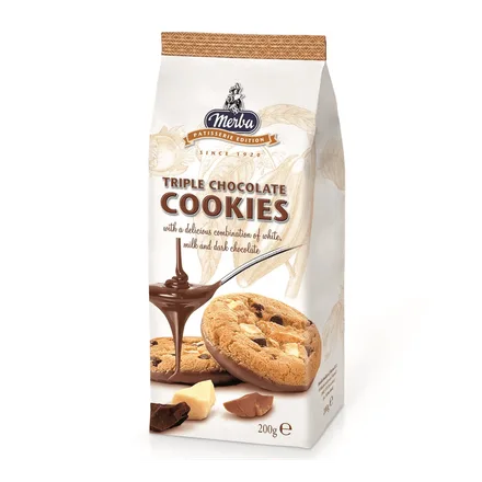 Galleta Merba Cookies Triple Chocolate 200g