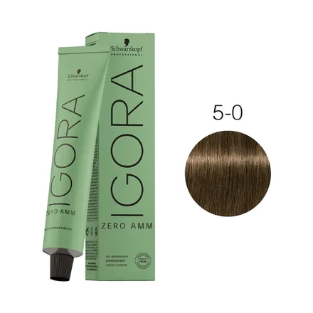 Crema Coloracion Schwarzkopf Igora Zero Amm Castano Claro 60ml