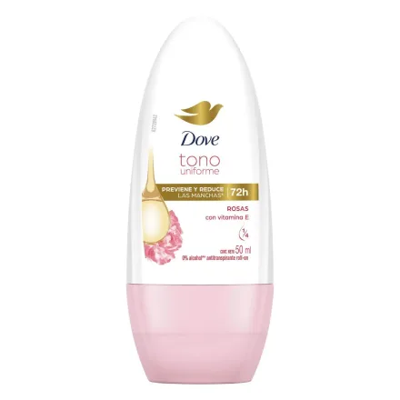 Dove Desodorante Roll On Tono Uniforme Rosas 50ml