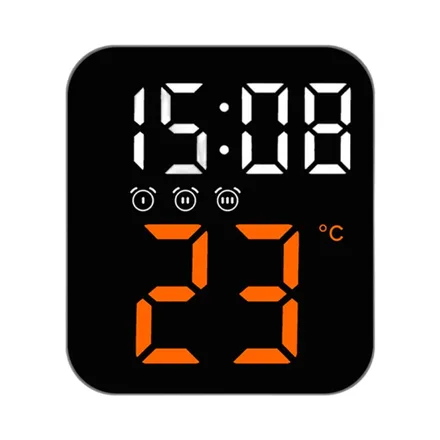 Reloj Digital De Mesa Satellite Ac T6821 Led Naranja
