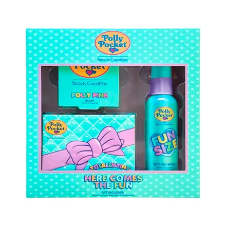 Set Cosmeticos Beauty Creations Polly Pocket Here Comes Fun 3 Piezas