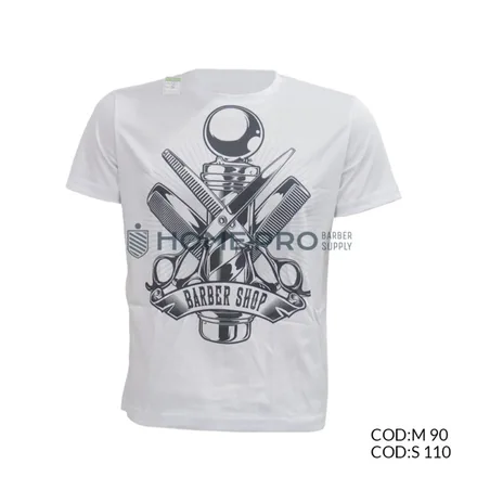 Camiseta de barbeiro tamanho p