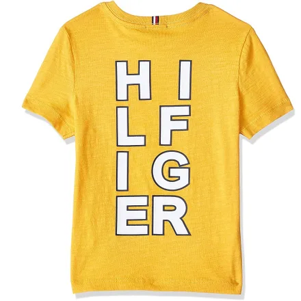 Camiseta Tommy Hilfiger Infantil Masculino Zbc 00 04 Golden Glow