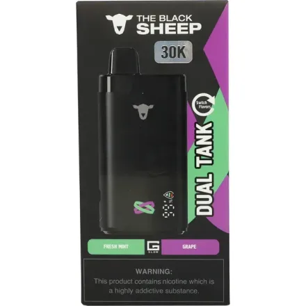THE BLACK SHEEP VAPER DESECHABLE 30000PUFFS FRESH MINT/GRAPE