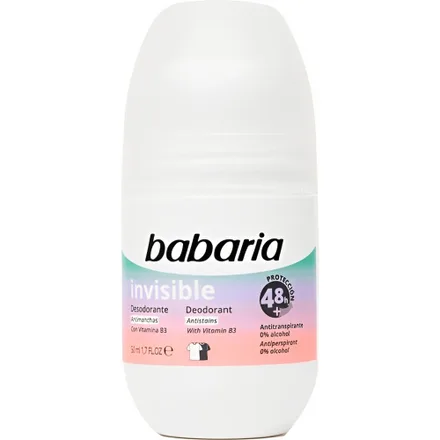 Desodorante Babaria Roll On Anti Manchas Invisivel Plus Vit B3 50ml