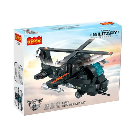 Juguete Construccion Cogo Aerial Military Fighter Series Fiery Thunderbolt 7920 260 Piezas