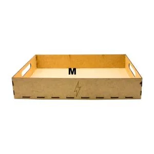 Caja De Mdf Para Montar Cesta Tamaño M 30x20x7 Cm