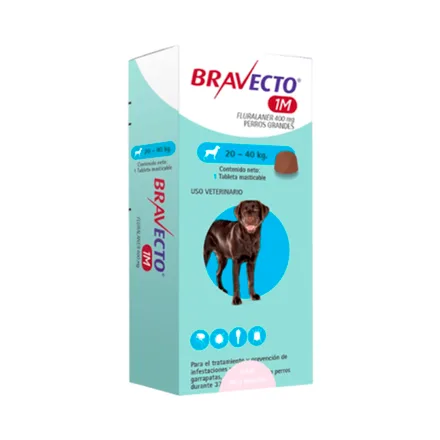 Antiparasitario Bravecto 1 Mes 20 Tableta