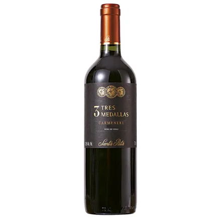 Vino Chileno Tinto Santa Rita 3 Tres Medallas Carmenere 750ml