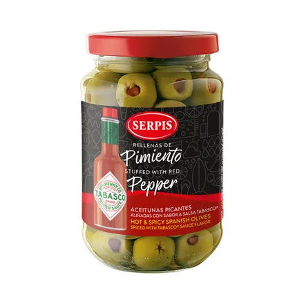 Aceitunas El Serpis Rellenas Pimiento 340 Gr
