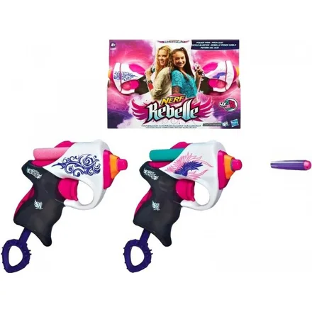 LANZADOR DE DARDOS NERF REBELLE POWER PAIR A4807