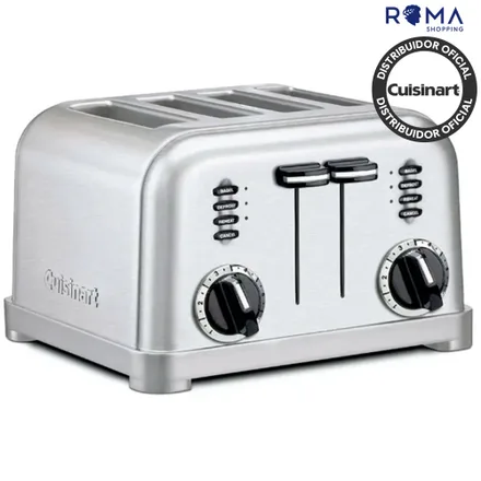 Torradeira Cuisinart Cpt Classica Metal 4 Fatias 6 Niveis Inox