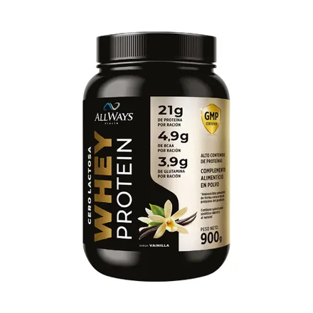 Complemento Nutricional Allways Health Whey Protein Vainilla 900 Gr