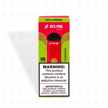 LIFE POD VAPER DESECHABLE ECO CARTRIDGE 8000PUFFS STRAWBERRY KIWI