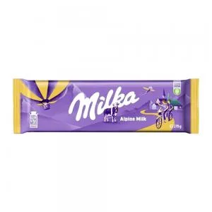 Barra Chocolate Milka Ao Leite Puro Europa 270g