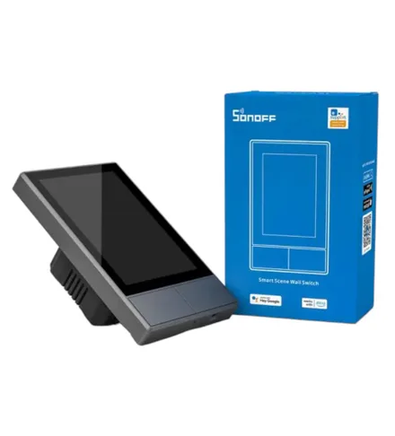 SONOFF INTERRUPTOR INTELIGENTE PAREDE WIFI NSPANEL-US PRETO