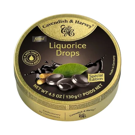 Caramelos Cavendish Harvey Liquorice Drops 130g