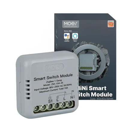 Interruptor Luz Moes Zm 104 Zigbee 1 Gang