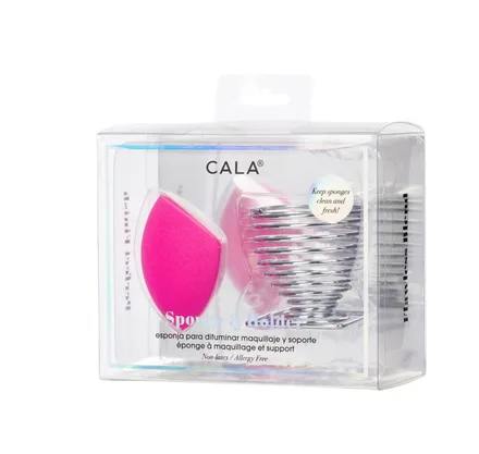 CALA ESPONJA SPONGE & HOLDER HOT PINK SLANT 76284