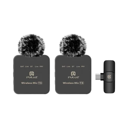 Micrófono Inalámbrico Puluz Pu648 B Dual Tipo C