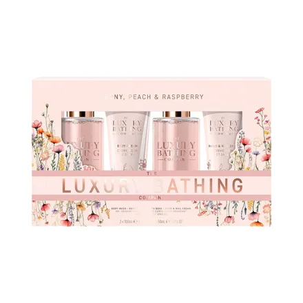 Set Cole Beauty Luxury Bathing Company Peony Peach Raspberry 4 Piezas