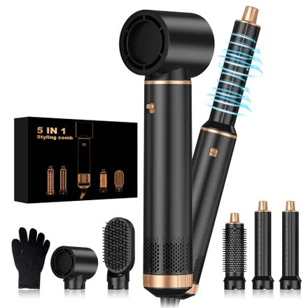 Secador Cabelo Hot Air Styling Comb Multi Functional 5 In 1