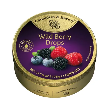 Caramelos Cavendish Harvey Wild Berry Drops 175g