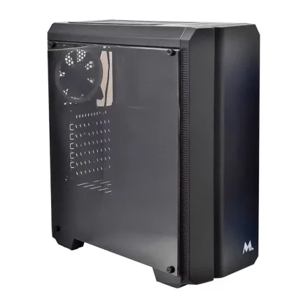 Gabinete Gamer Mtek MK220 RGB Mid Tower - Preto (Caixa Danificada e Detalhes)